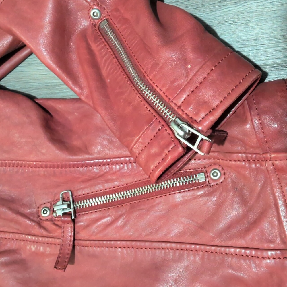 SOLD Wilson's Leather Vintage Women's Red Genuine Leather Jacket Sz XXL - Picture 5 of 7